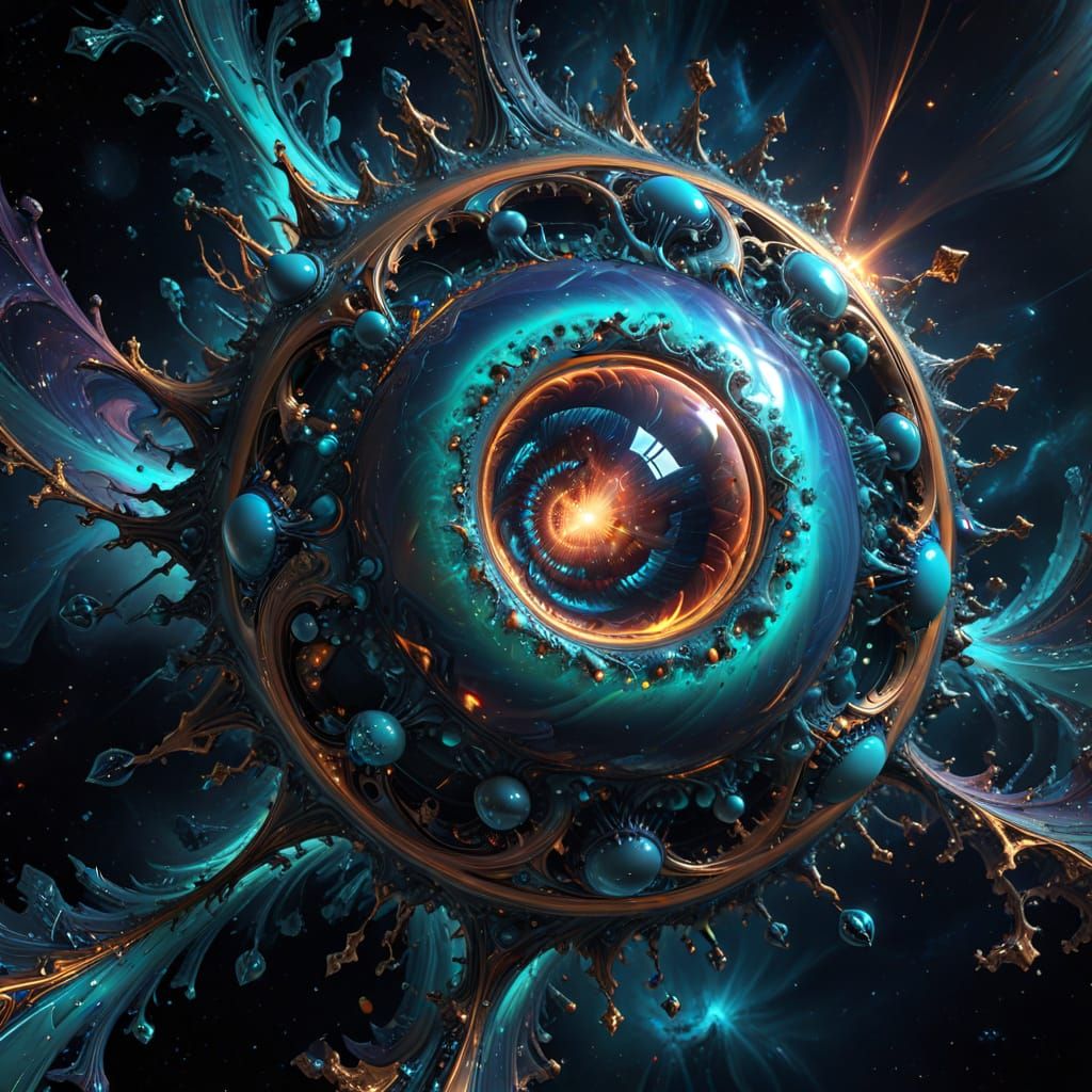 Colossal Planet and Singularity in Cosmic Psychedelic Abstra...