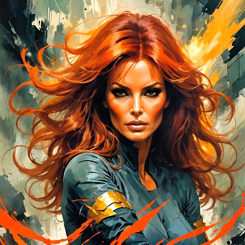 Raquel Welch as Jean Grey, Gregory Peck as Wolverine