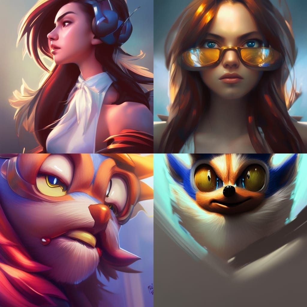 Hyperdetailed Sonic Portrait by Greg Rutkowski, Artgerm