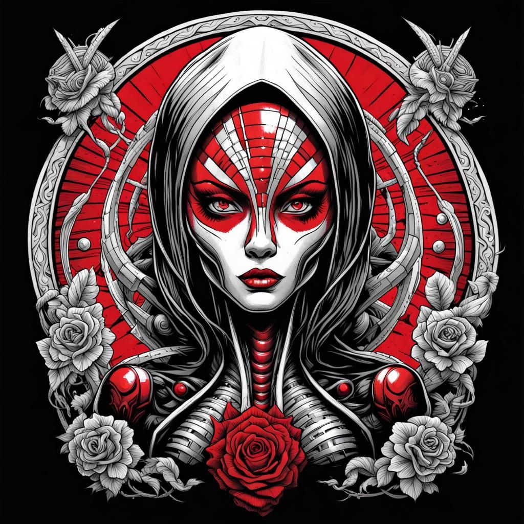 Alien Tattoo Design in Comic Book Style