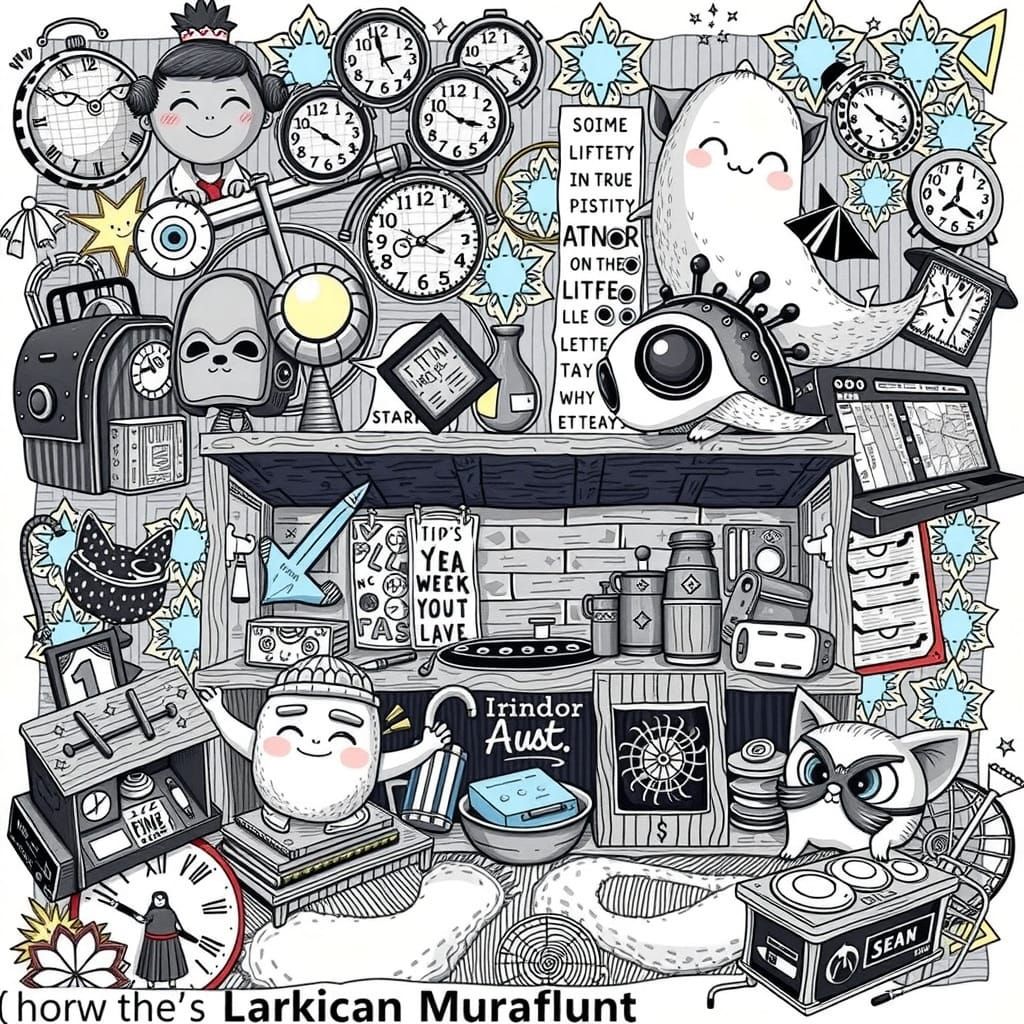 Black and white doodle