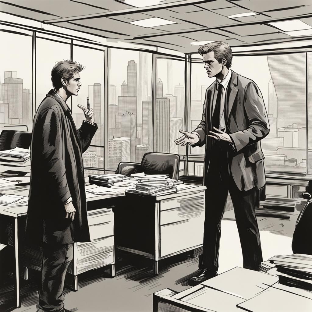 Heated Office Argument with Two Men