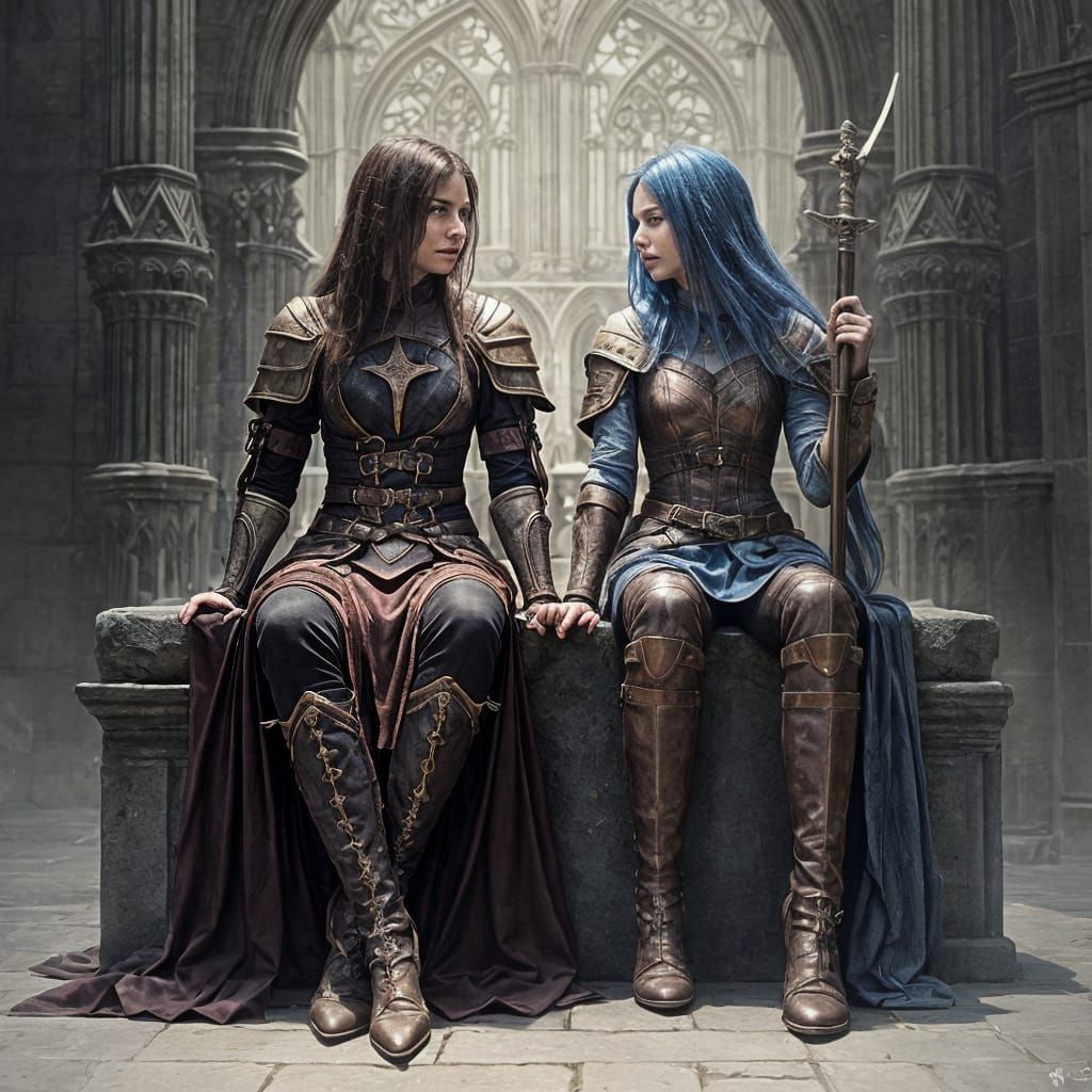 Swords at Rest in a Gothic Cathedral