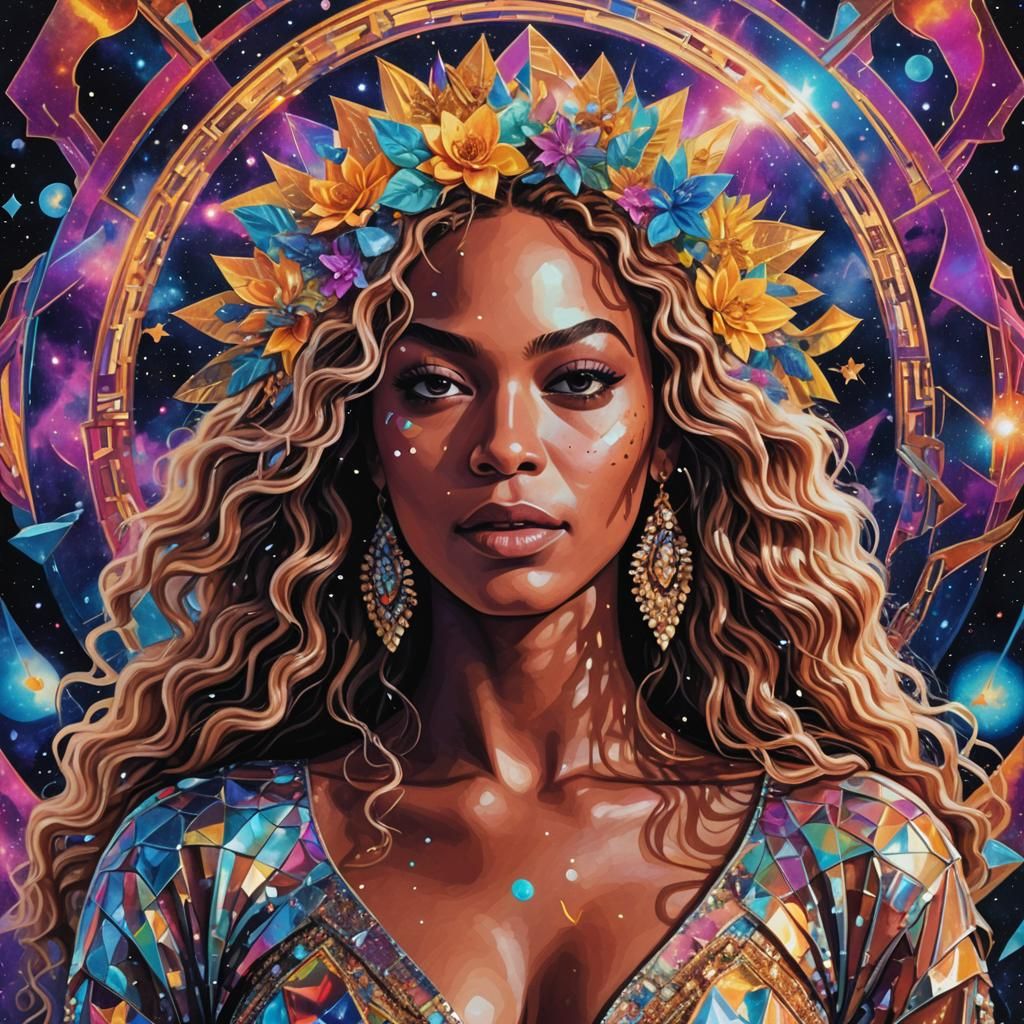 Beyonce: Holographic Astral Illustration by Pablo Amaringo