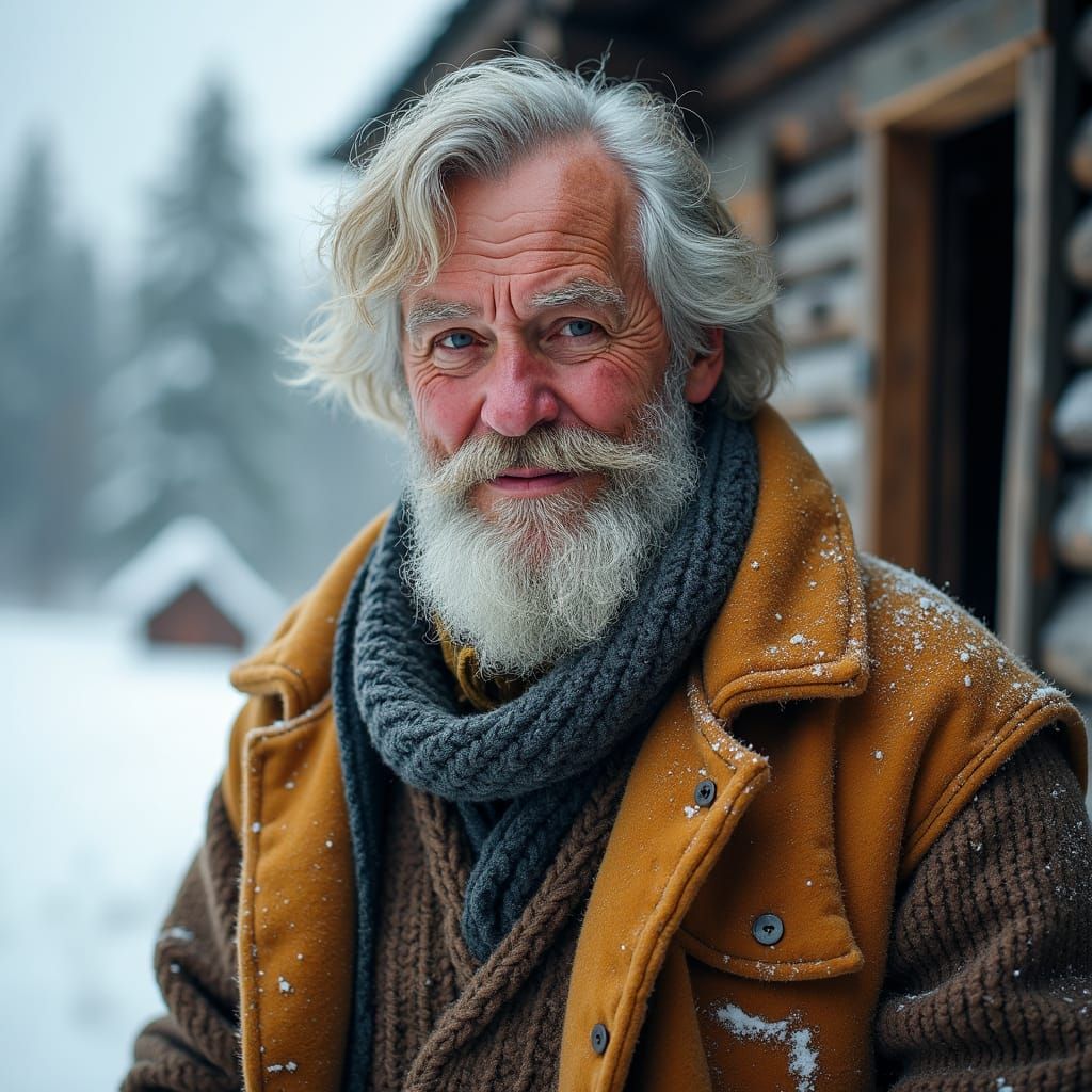 Norwegian Man in Traditional Dress, Impressionist Style