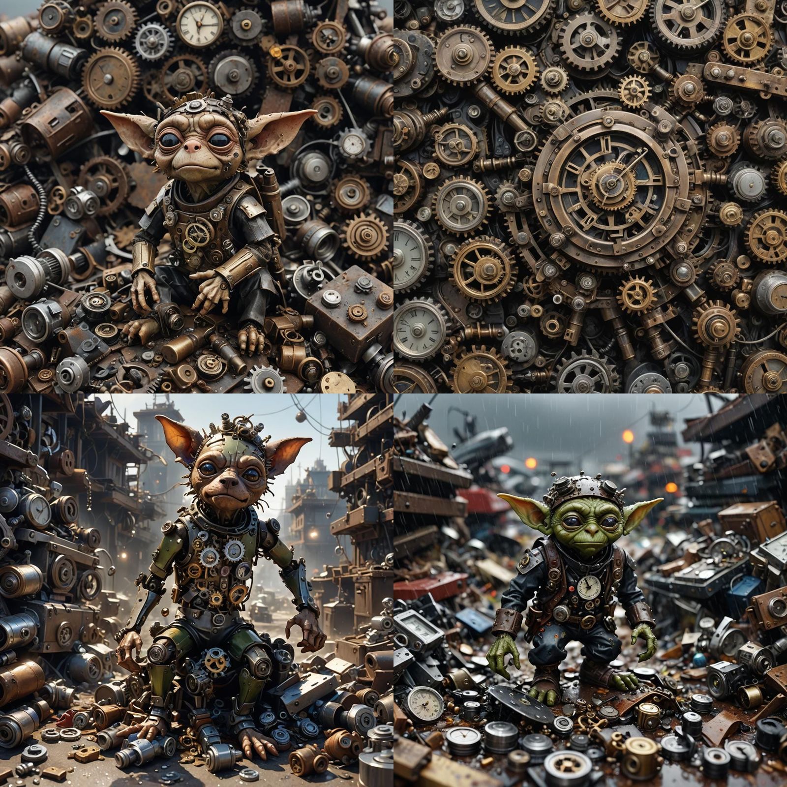 Clockwork Goblin Builds Toy Dog in Post-Apocalyptic Cityscap...