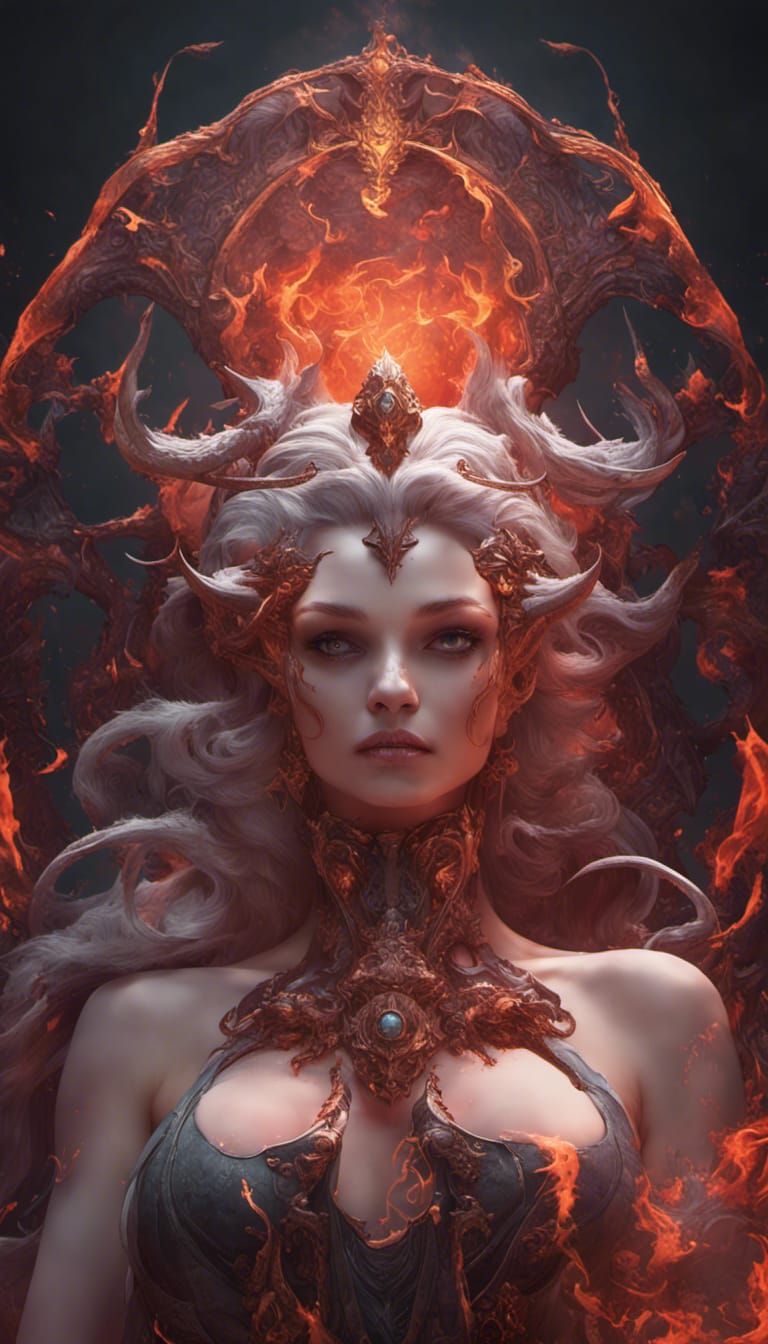 Asmodeus and Lilith: Demonic King and Queen Portrait