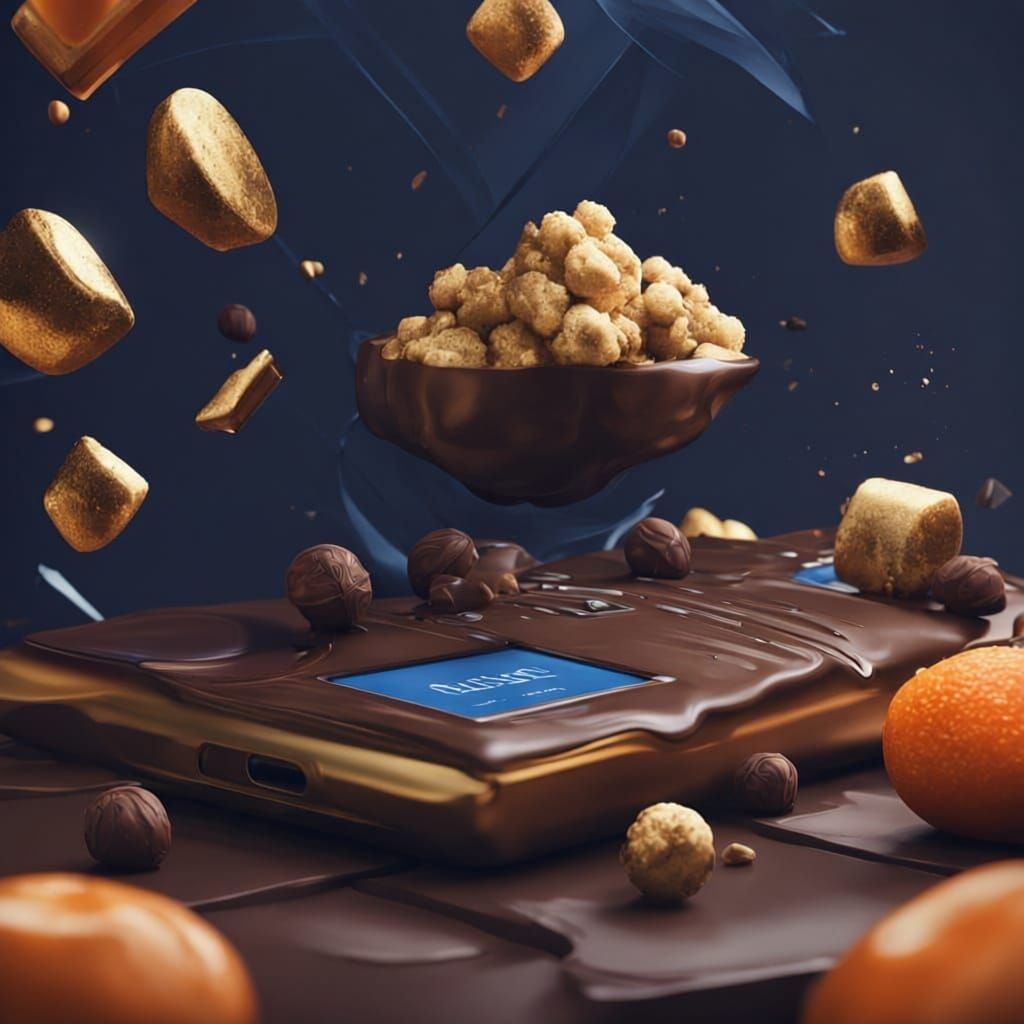 Modern Chocolate Shop Branding with Gold Accents