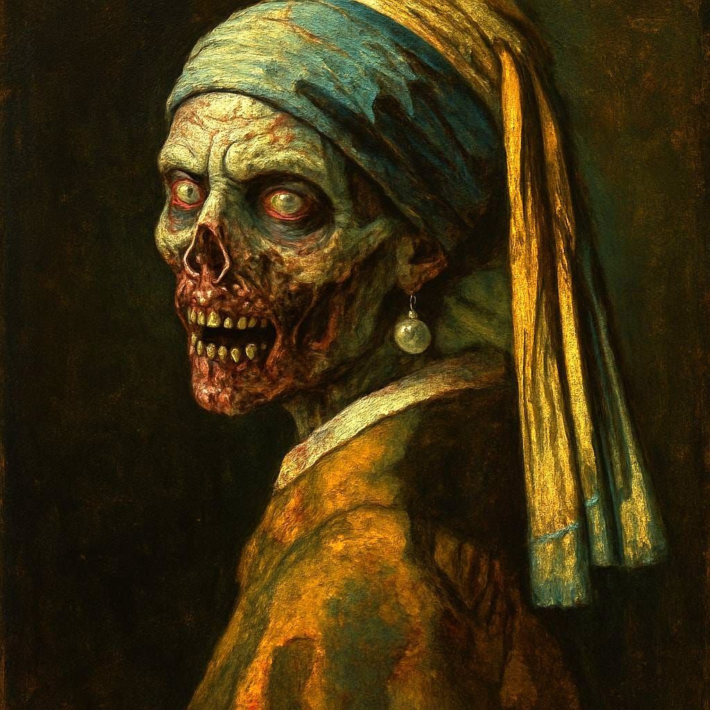Zombie Portrait in the Style of Vermeer
