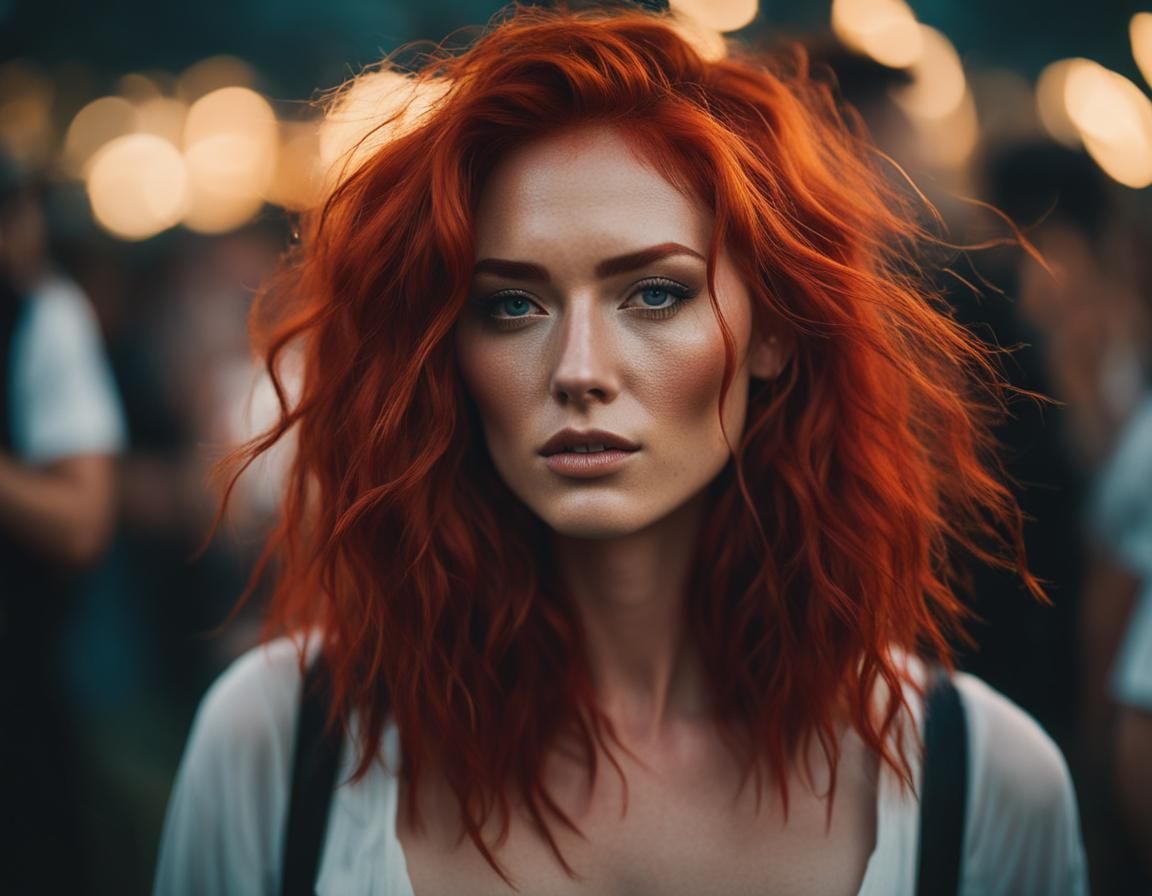 Red Hair Beauty: Concert Photography in Telephoto