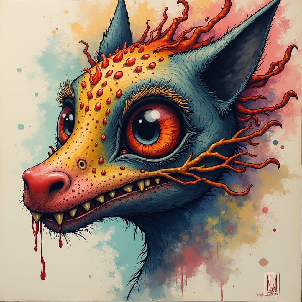 Mysterious, Hyperdetailed Surrealist Art Piece in Nihilistic...