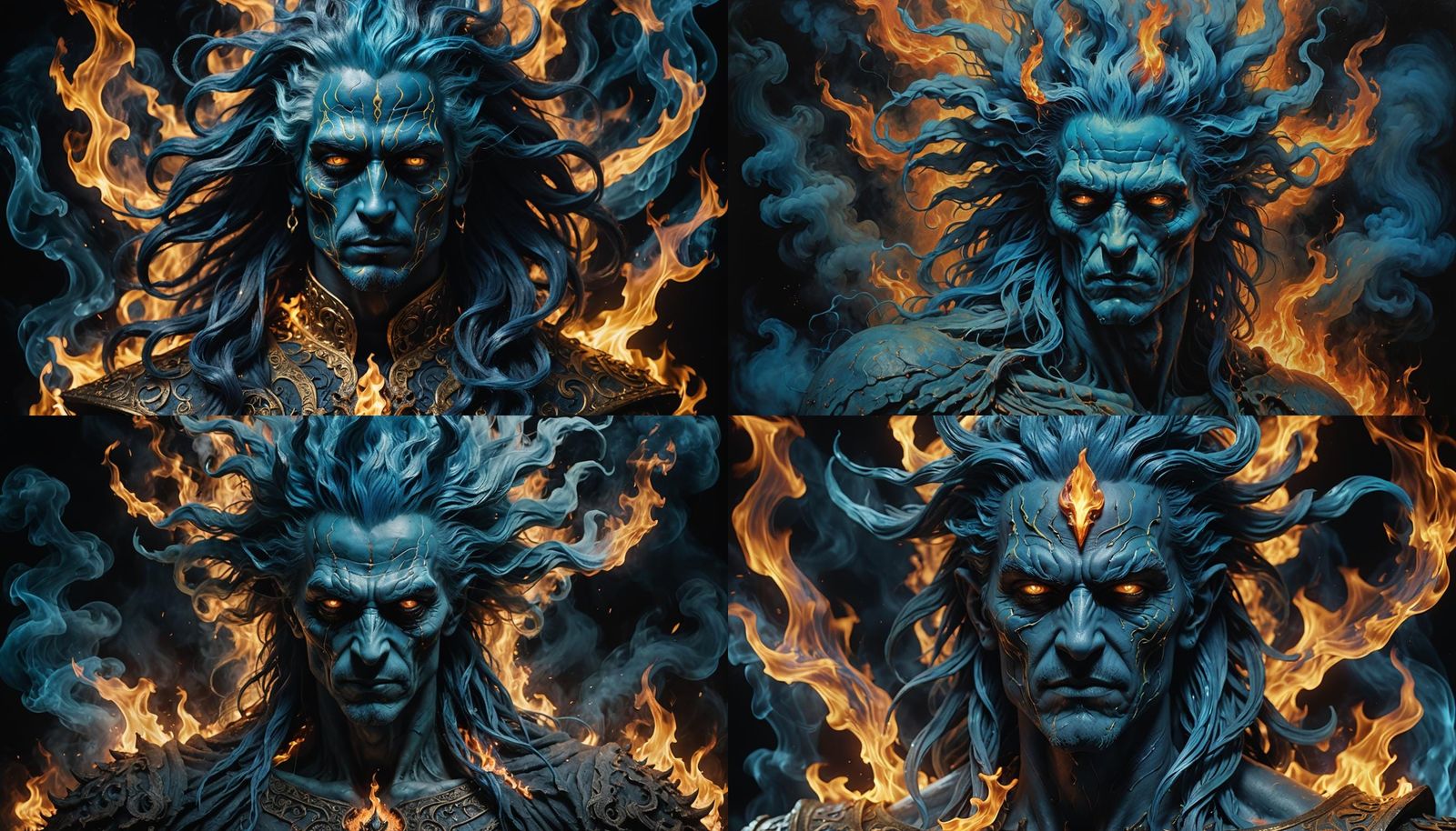 Mysterious God of the Dead in Hyperrealistic Style