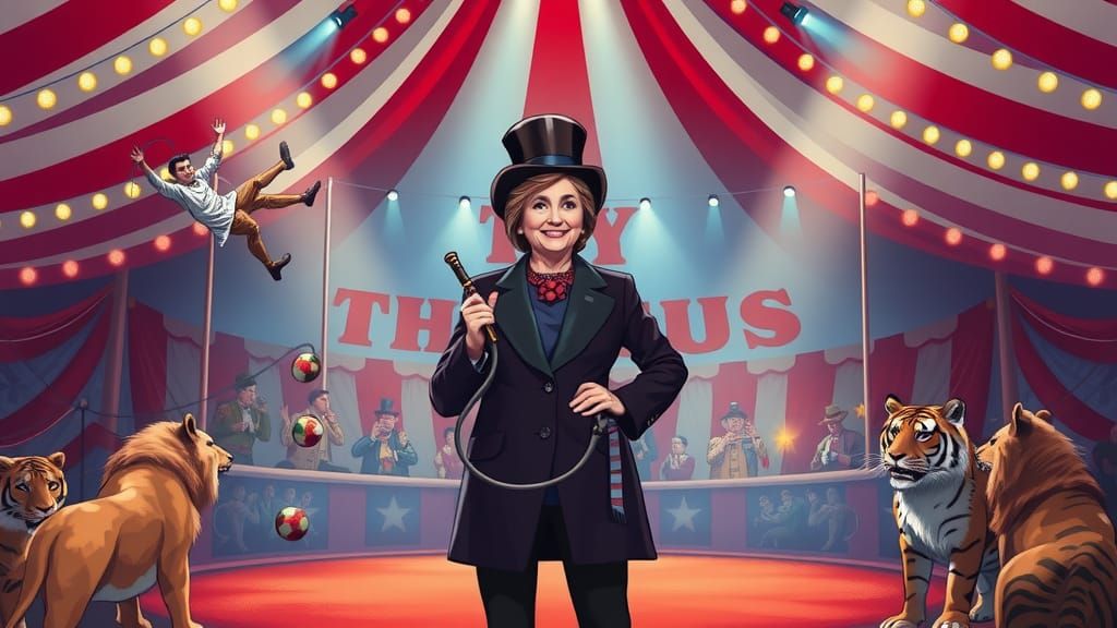 Ringmaster in a Vibrant Circus Illustration