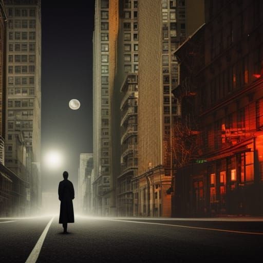 Vampire Emerges in Dark, Realistic New York City Scene