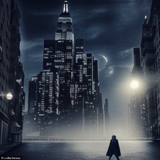 Vampire Emerges in New York City at Night in 4K