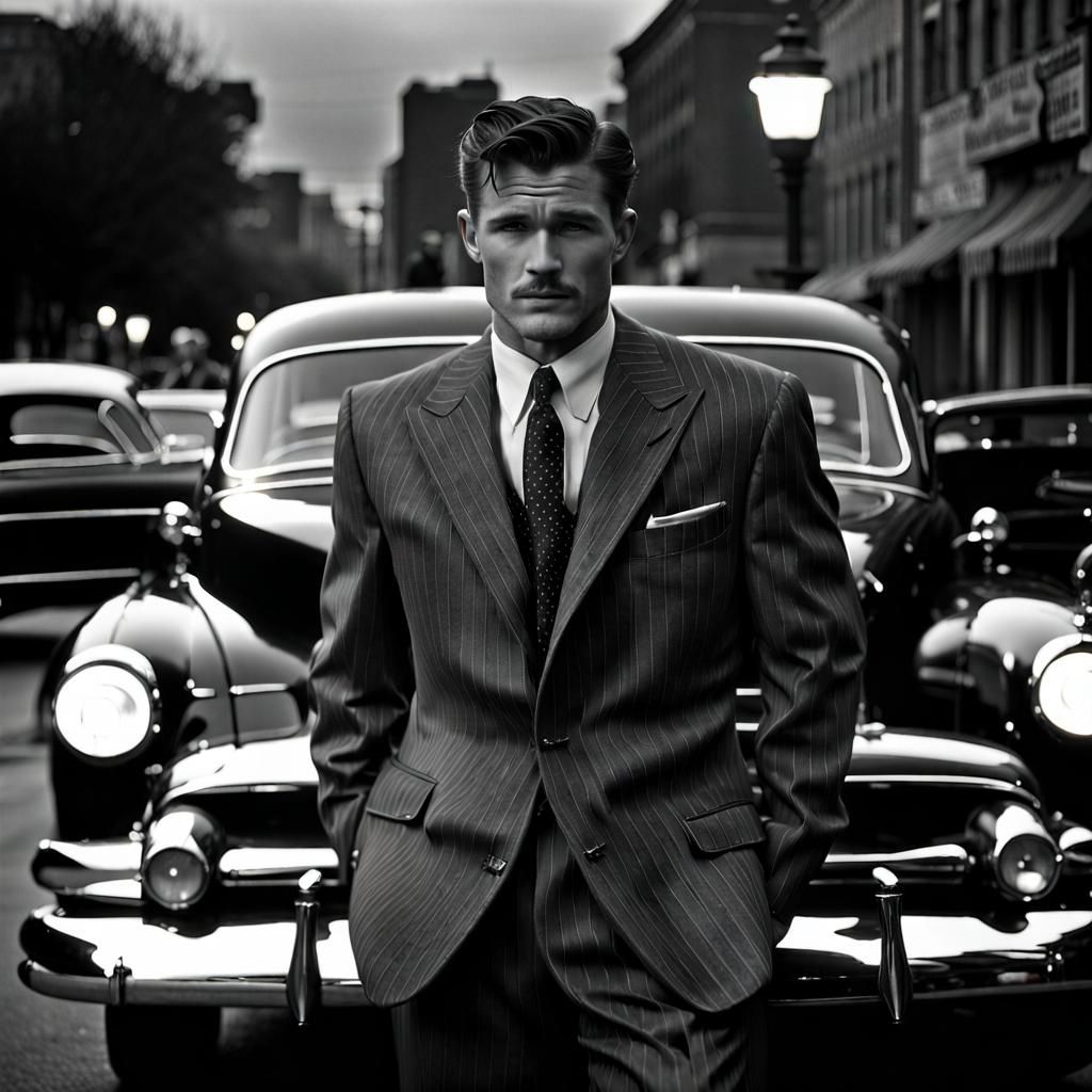 1950s Private Eye in Film Noir Style