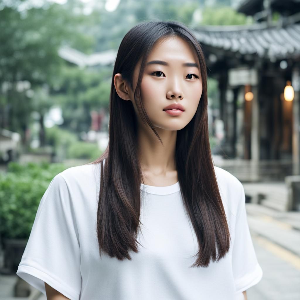 Portrait of a Beautiful Asian Girl