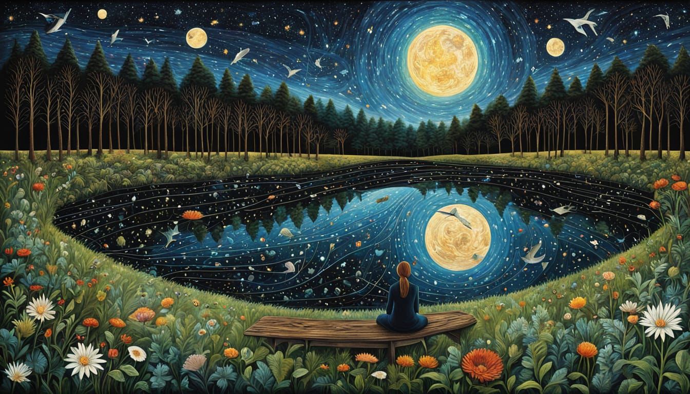 Stunning Digital Collage in Cosmic Bio Art Style