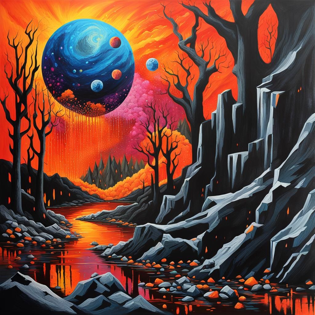 Queen of Darkness in Crystal Cave: Graffiti Art