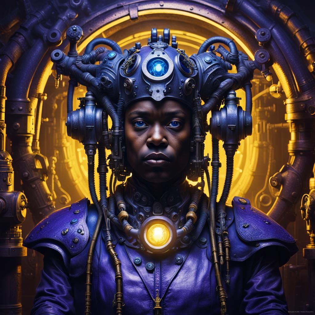 Dwarf Artificer in Biopunk Gothic Art Style