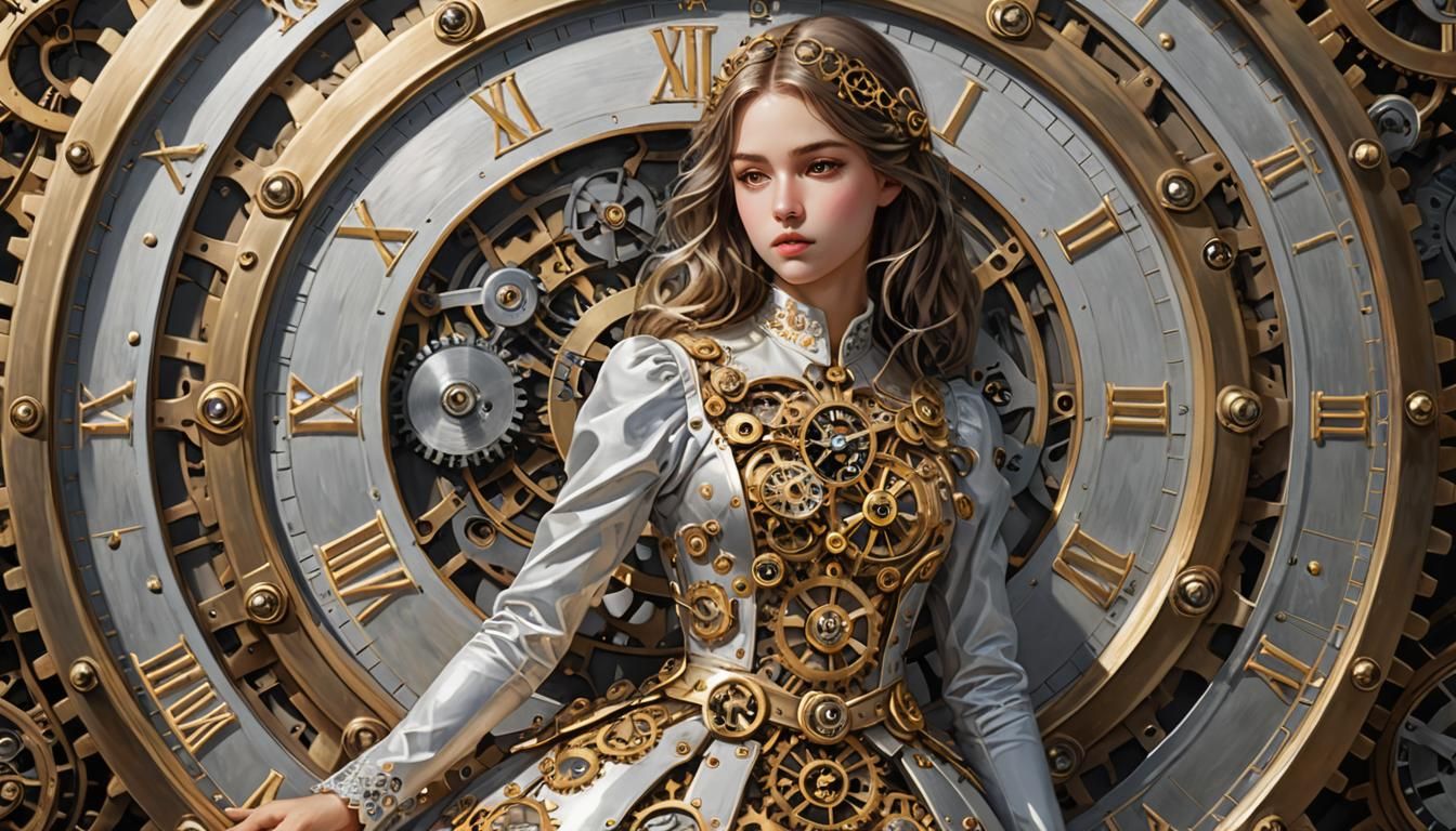 Clockwork Girl in Manga Style