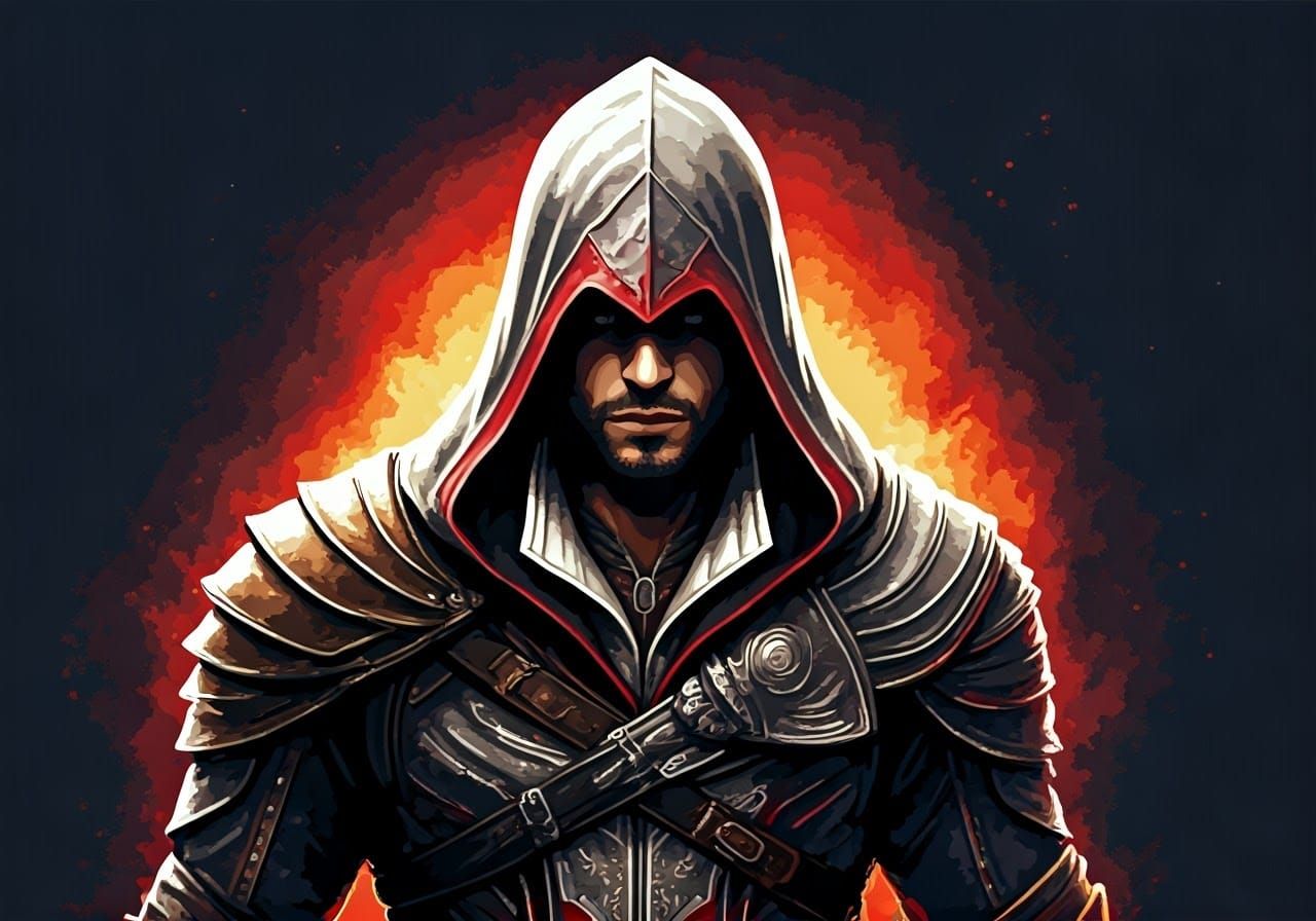 Ezio Auditore as 16-bit Pixel Art