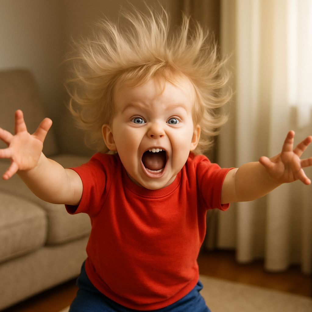 Toddler with Extreme Energy: AI Interpretation