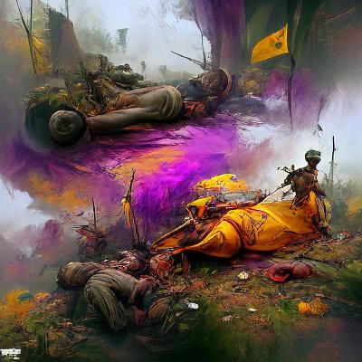 Indian Soldiers in War: Dark Fantasy Concept Art