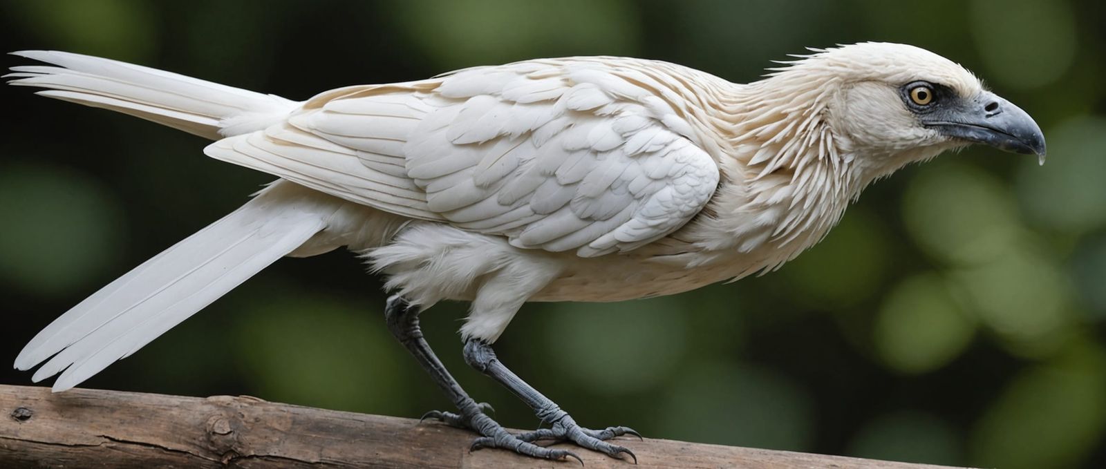 bony looking bird with bony feathers that are made of feathe...