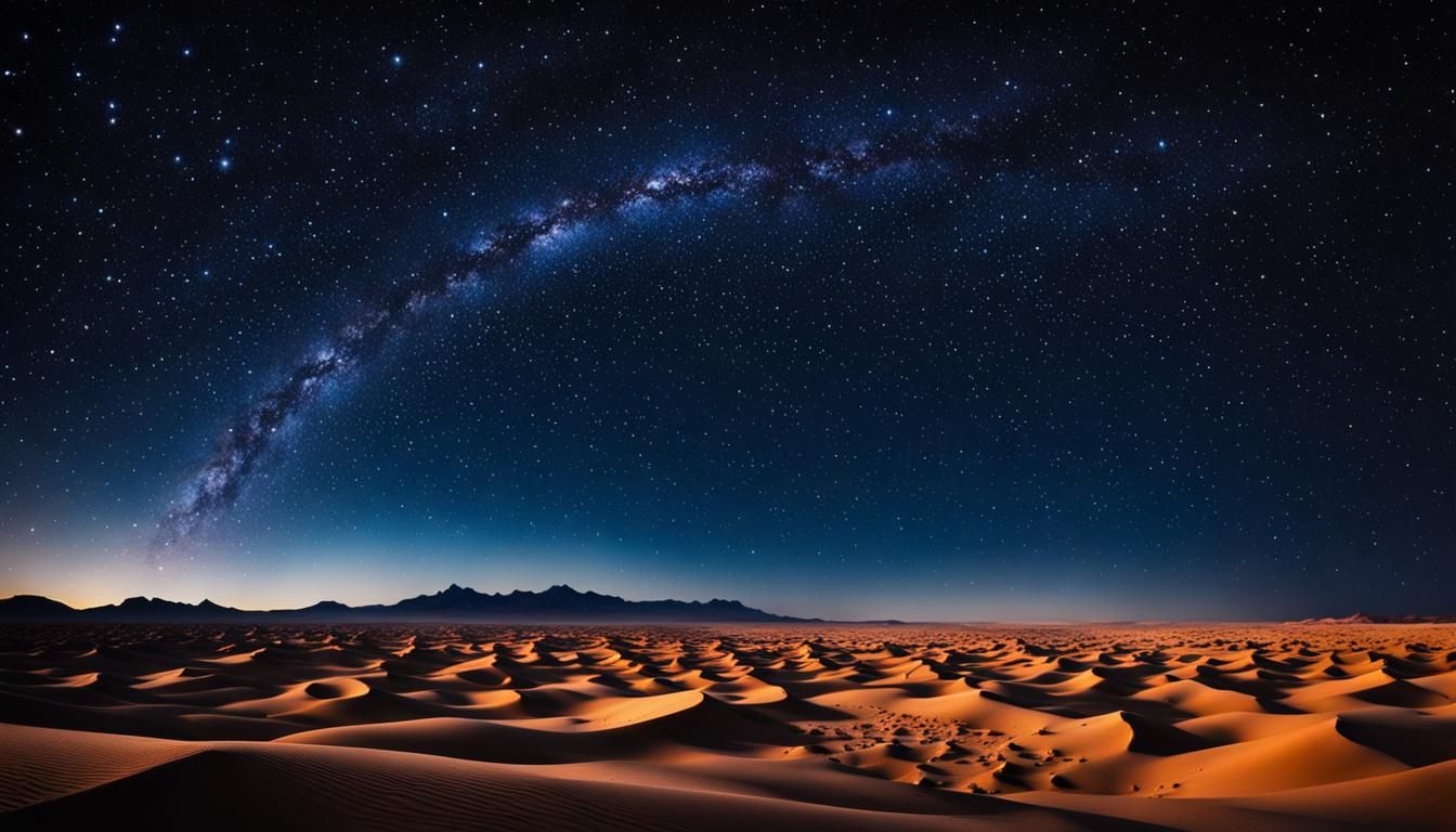 Desert Starry Night Sky: Premium Quality Image