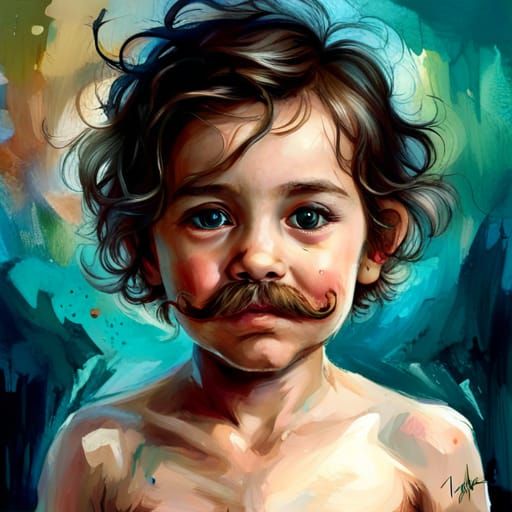 Adorable Toddler Spy Portrait in Hyperreal Style