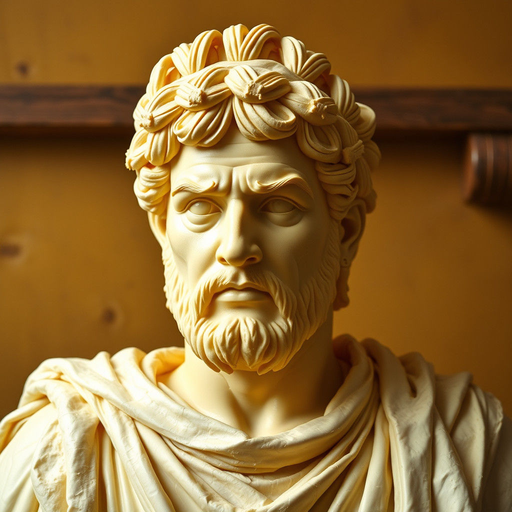 Butter Sculpture of Julius Caesar in Classical Realism