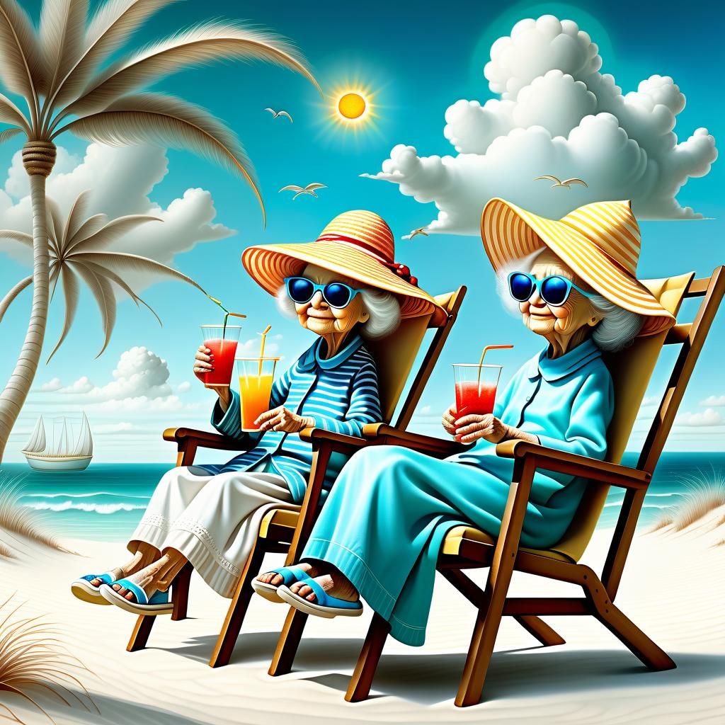 Cheers Ladies 🍹⛱️😎☀️♥️