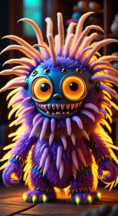 Charming AI-Generated Monster Illustration