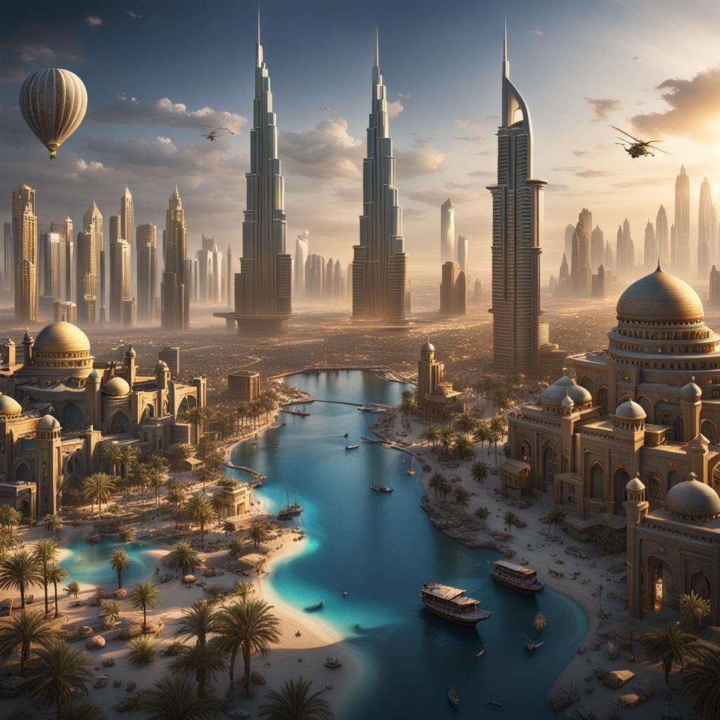 Fantastical Dubai Concept Art in Unreal Engine 5
