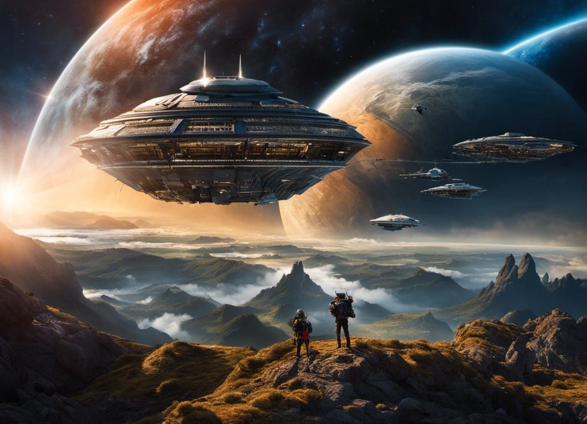 Sci-Fi Spaceships Emerge from Plasma TV Screen