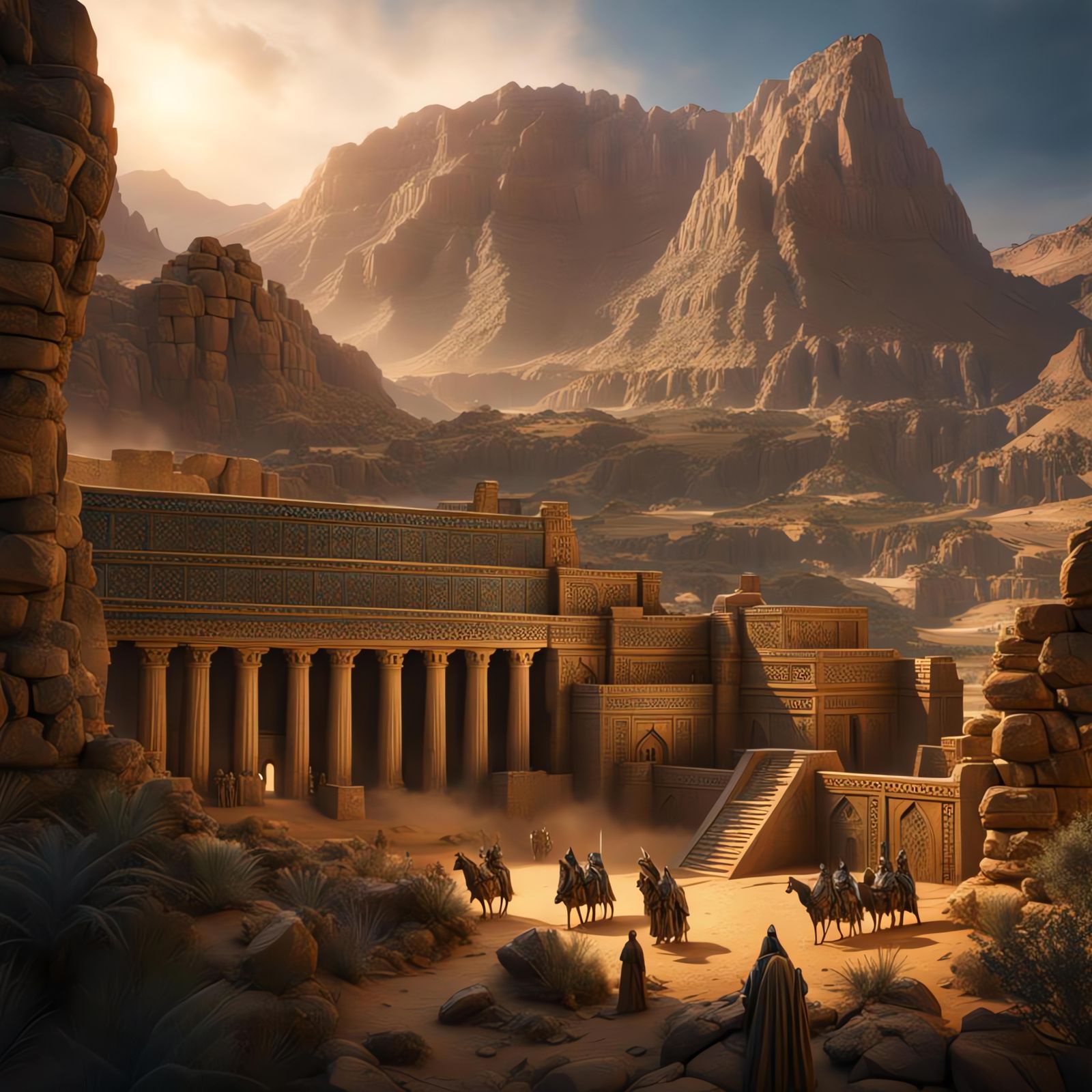 Ancient Hebrew Israelites Matte Painting