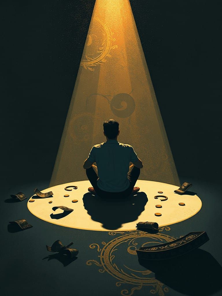 The Tragic Refusal in Muted Golds and Blues