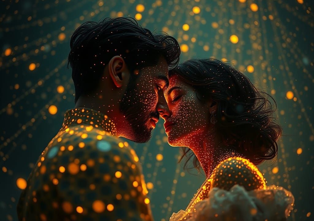 Ethereal Light Unveiling: Pointillist Photography