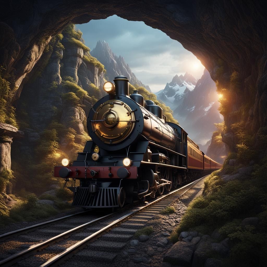 Orient Express Train Journey in Detailed Matte Painting