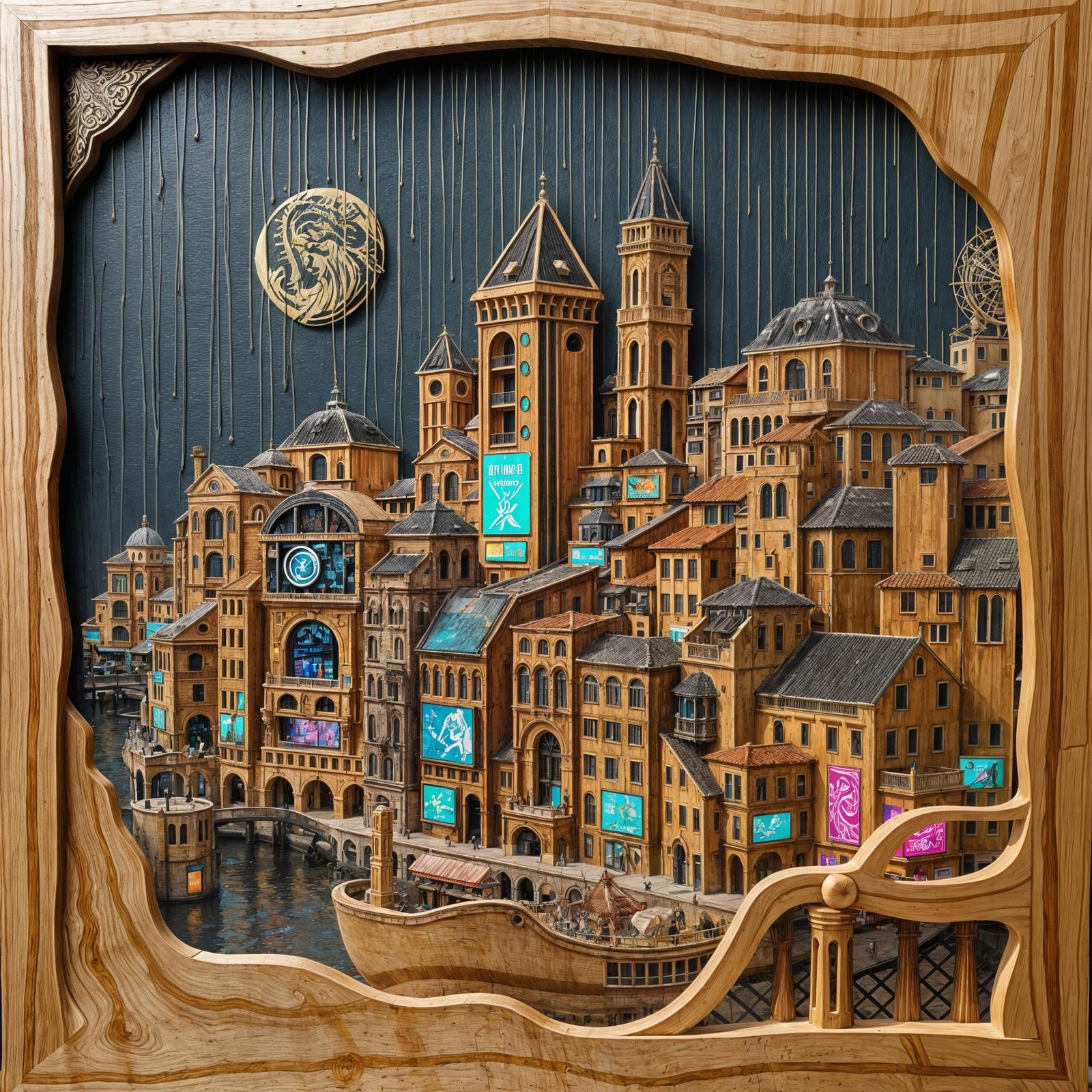 Cyberpunk Old Town Port