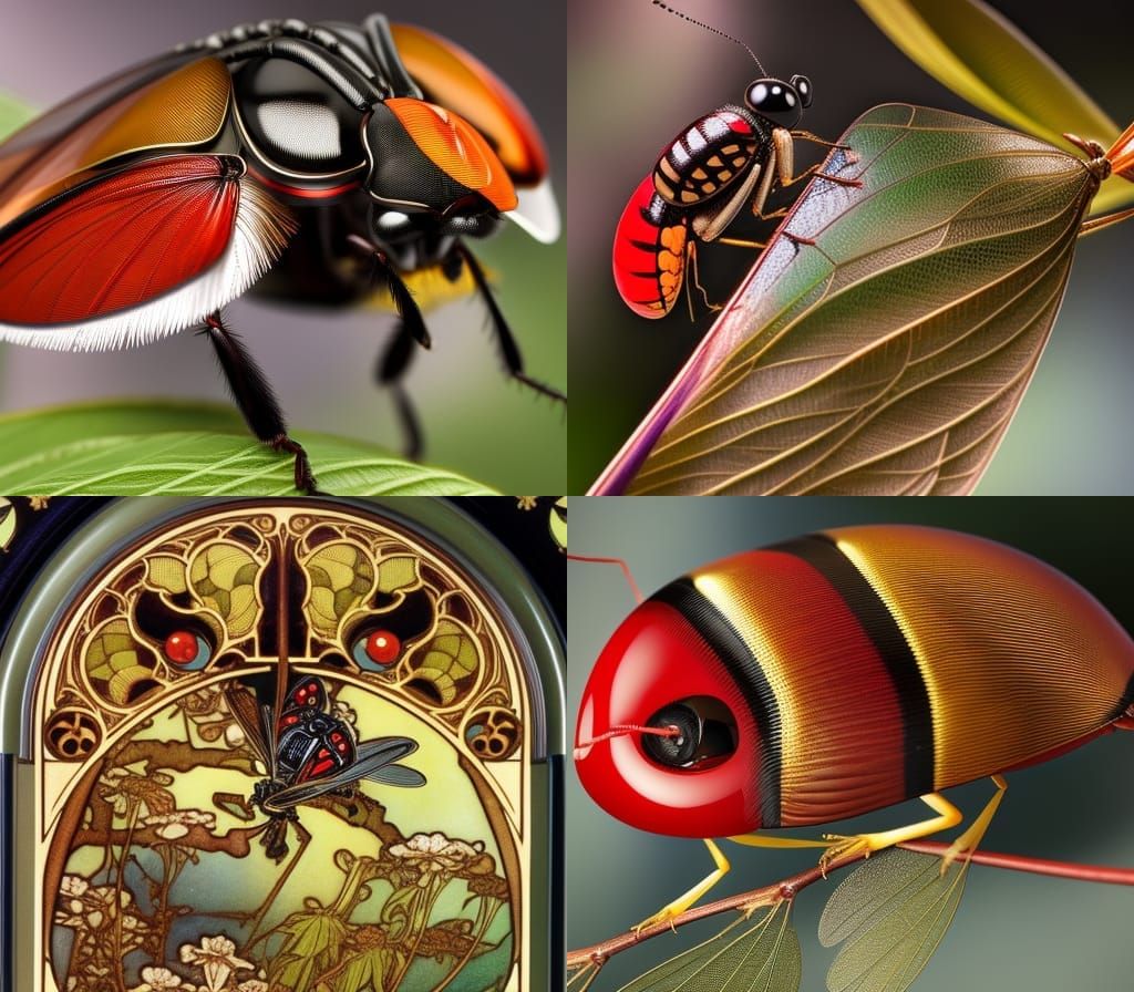 Fly with Red Eyes in Digital Art Style