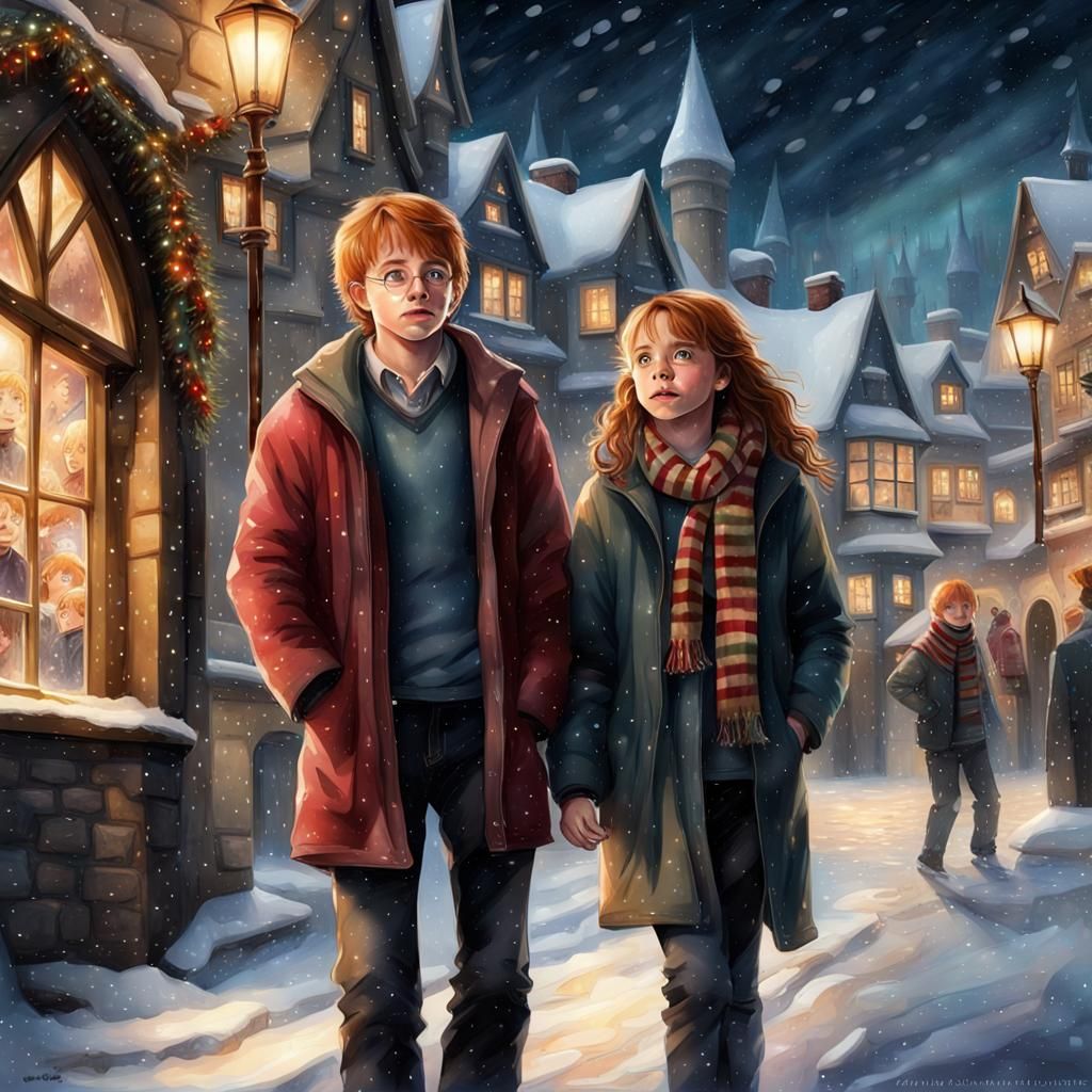 Ron & Hermione at Hogsmeade