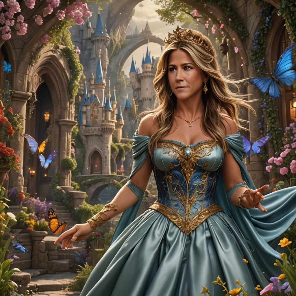 Jennifer Aniston as Fairy Tale Princess: Digital Art