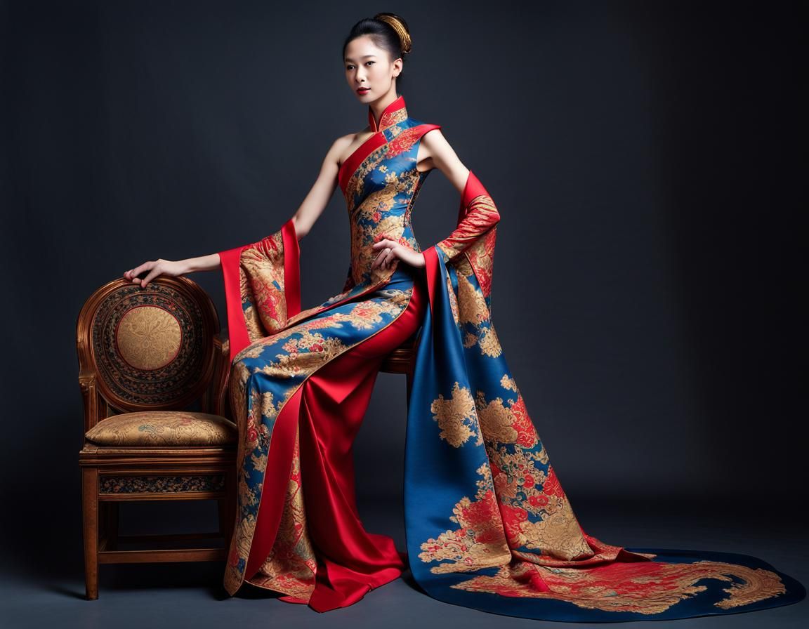 Zhao Lusi in Traditional Thai Dress: 3D Render