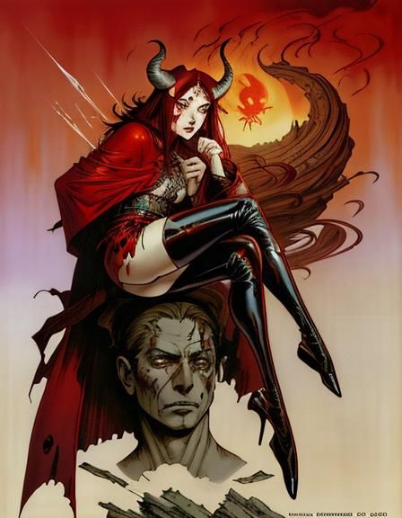 Alluring Androgynous Incubus in Frozen Wasteland