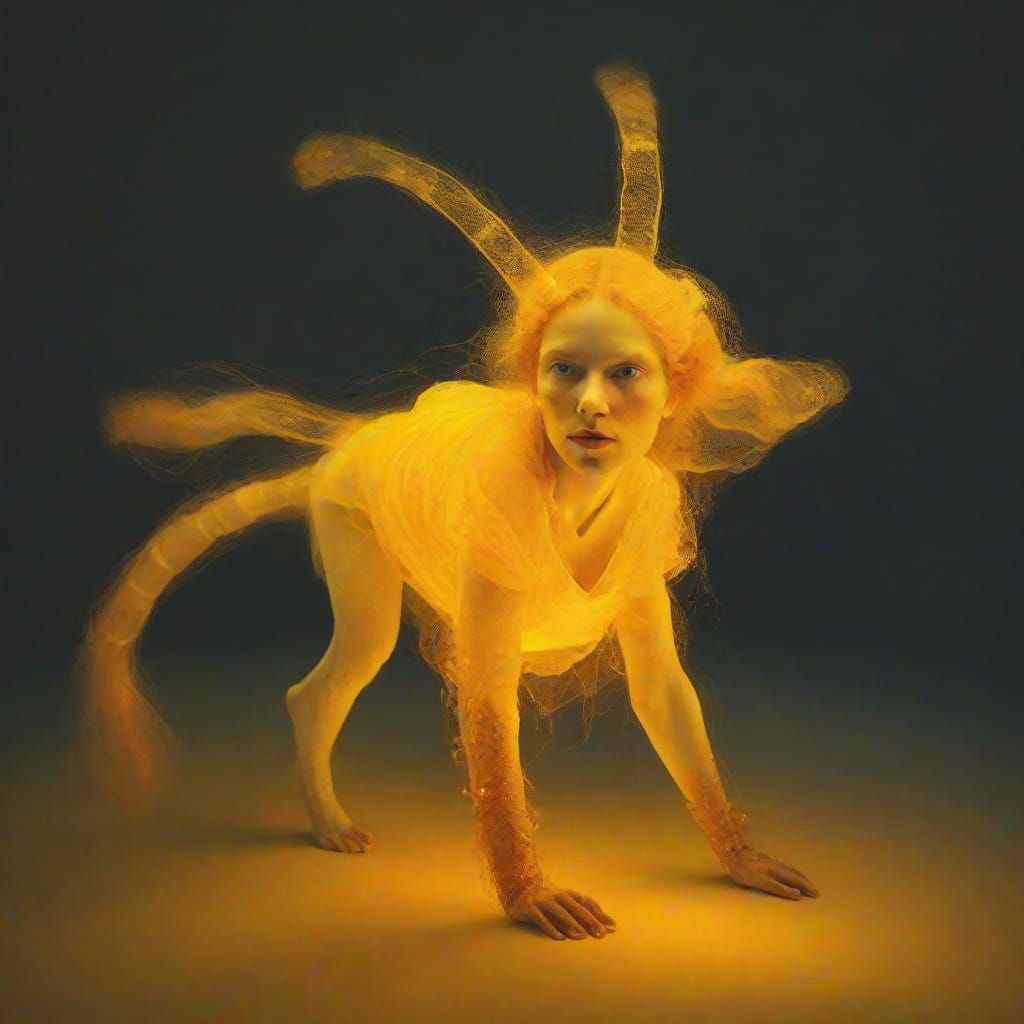 Ornate Portrait in Art Nouveau Style