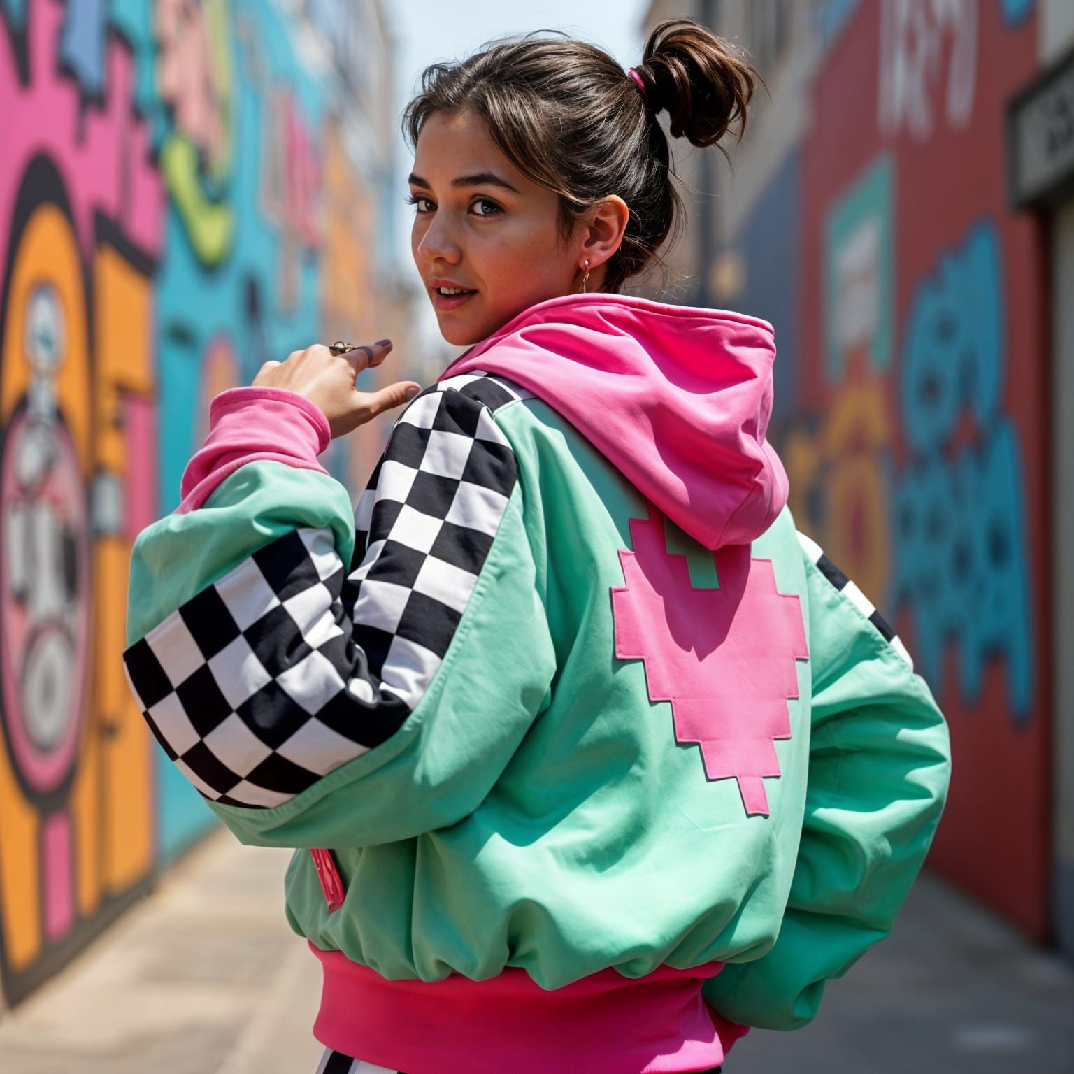Vanellope-Inspired Bomber Jacket Advertising Campaign