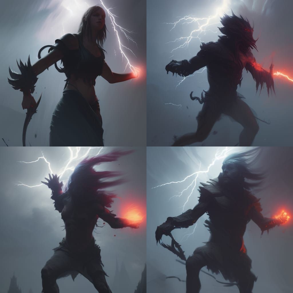 Dark Fantasy Lightning Masterpiece in 8K