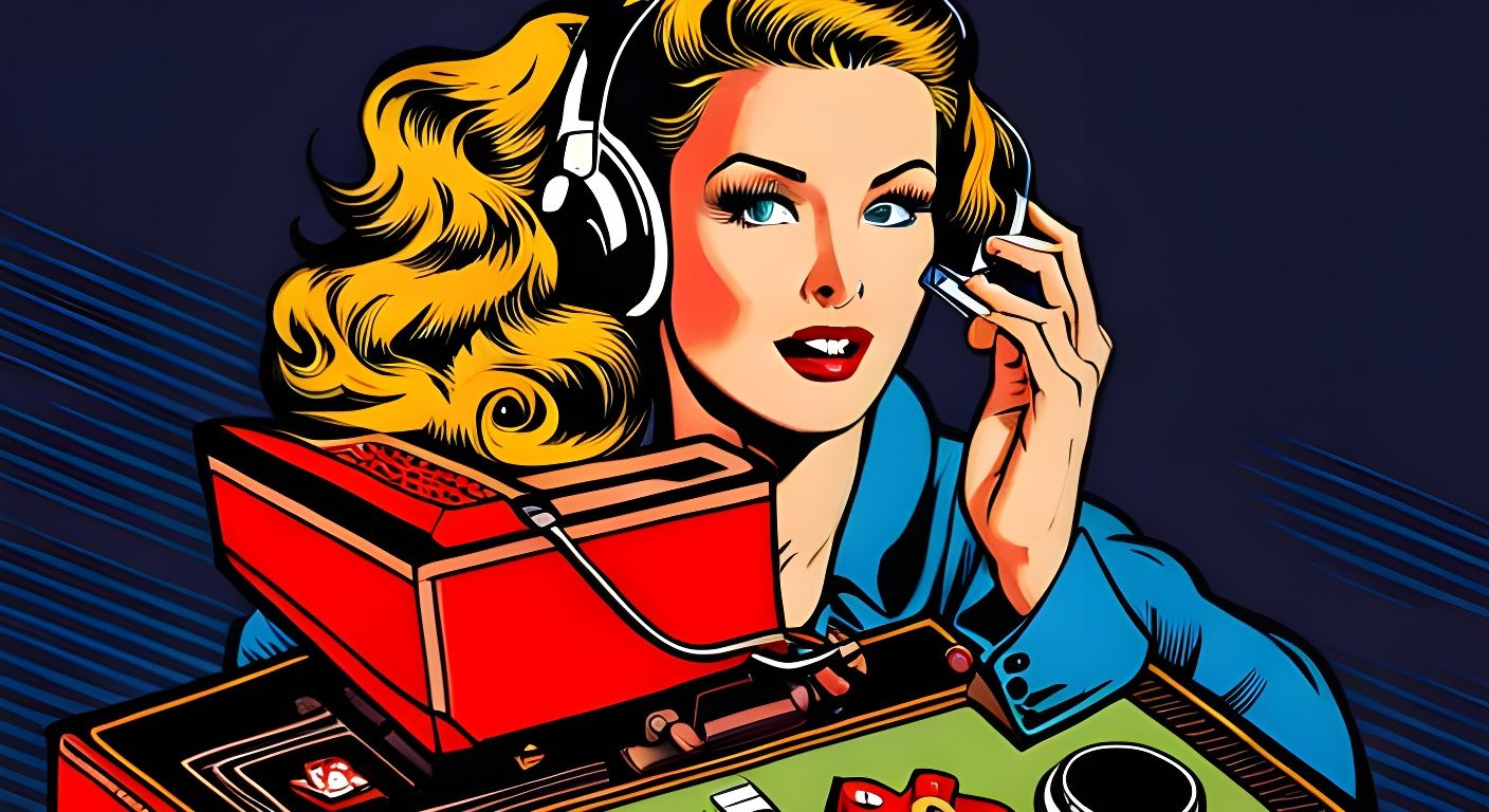 Xbox Gamer Girl in Vintage Pop Art Illustration